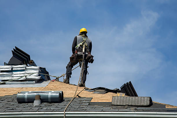 Professional Gutter Installation technician working in Turbotville, PA
